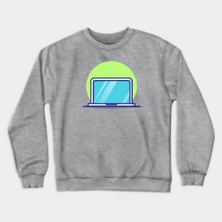 Laptop Cartoon Vector Icon Illustration Crewneck Sweatshirt